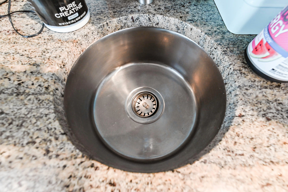 Omega Traditional Light Cream Butler's Pantry with Granite Countertops