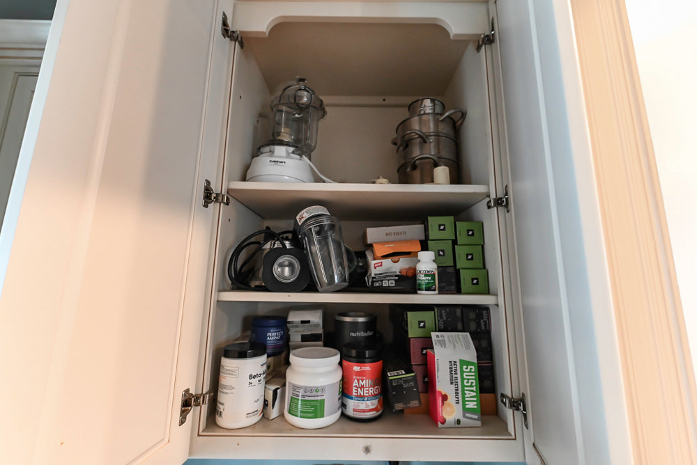 Omega Traditional Light Cream Butler's Pantry with Granite Countertops