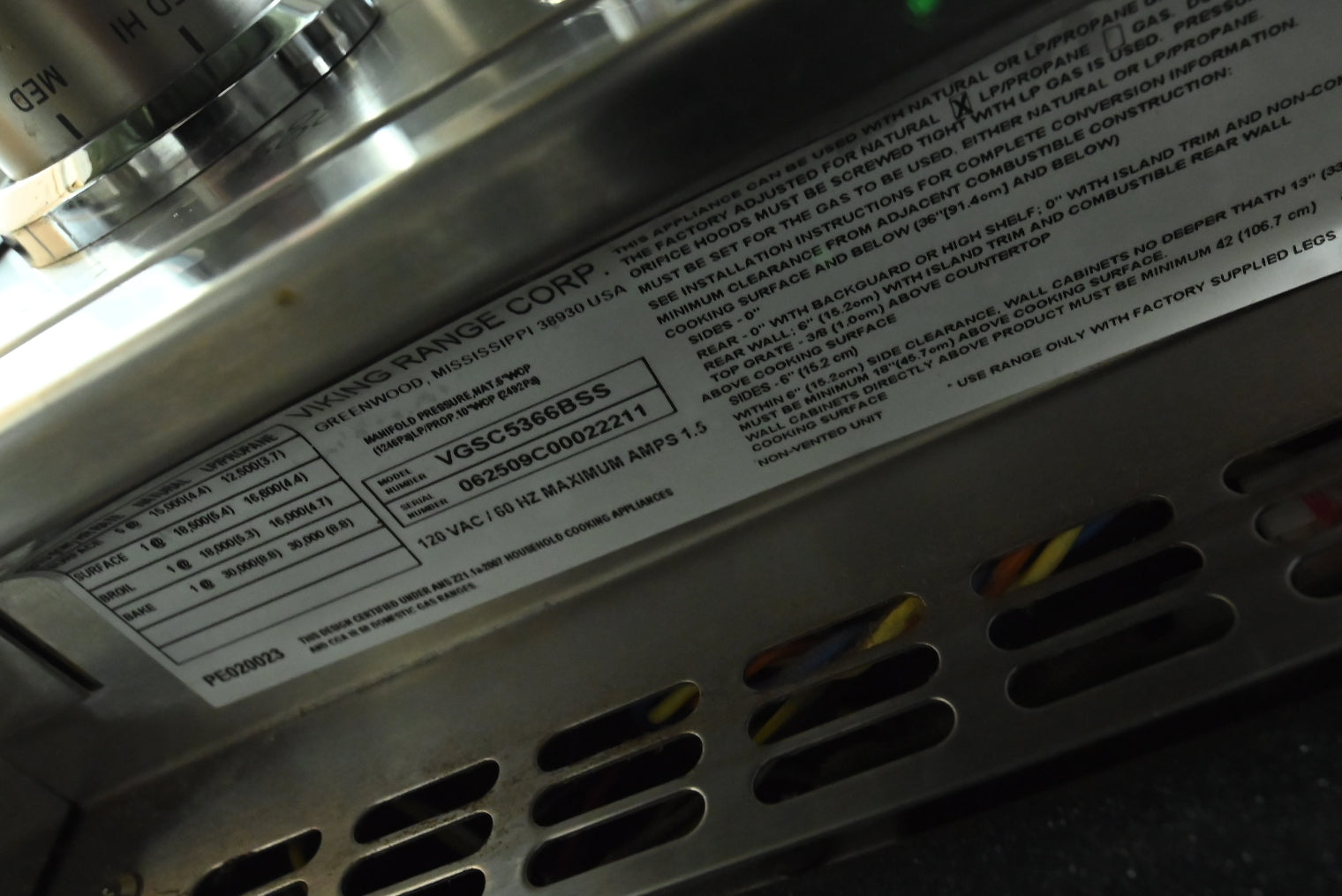 Viking VGSC5366BSS 36" Stainless Steel Gas Range