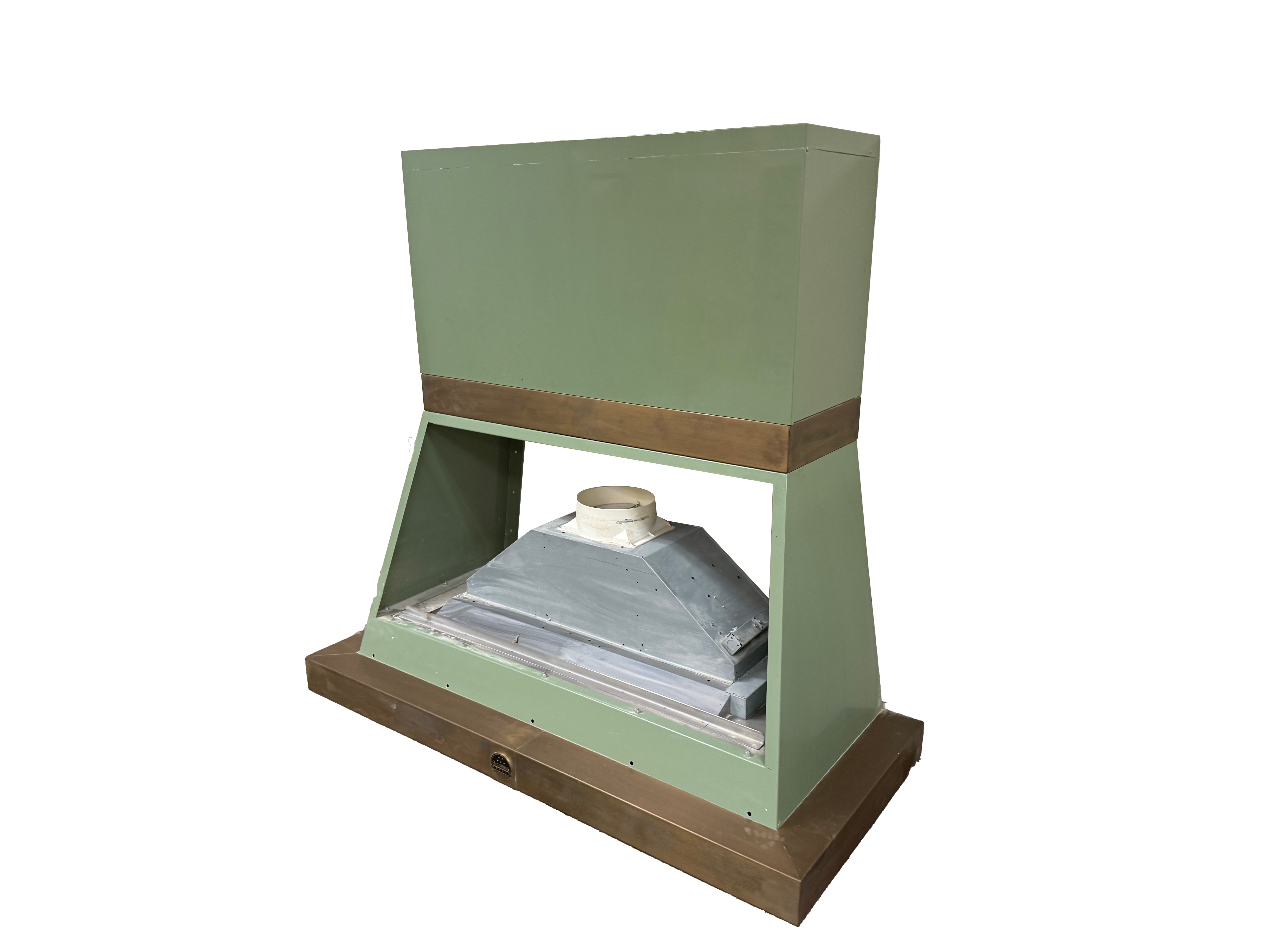 La Cornue Chateau 150 59" Pale Green Dual Fuel Range with Matching Hood