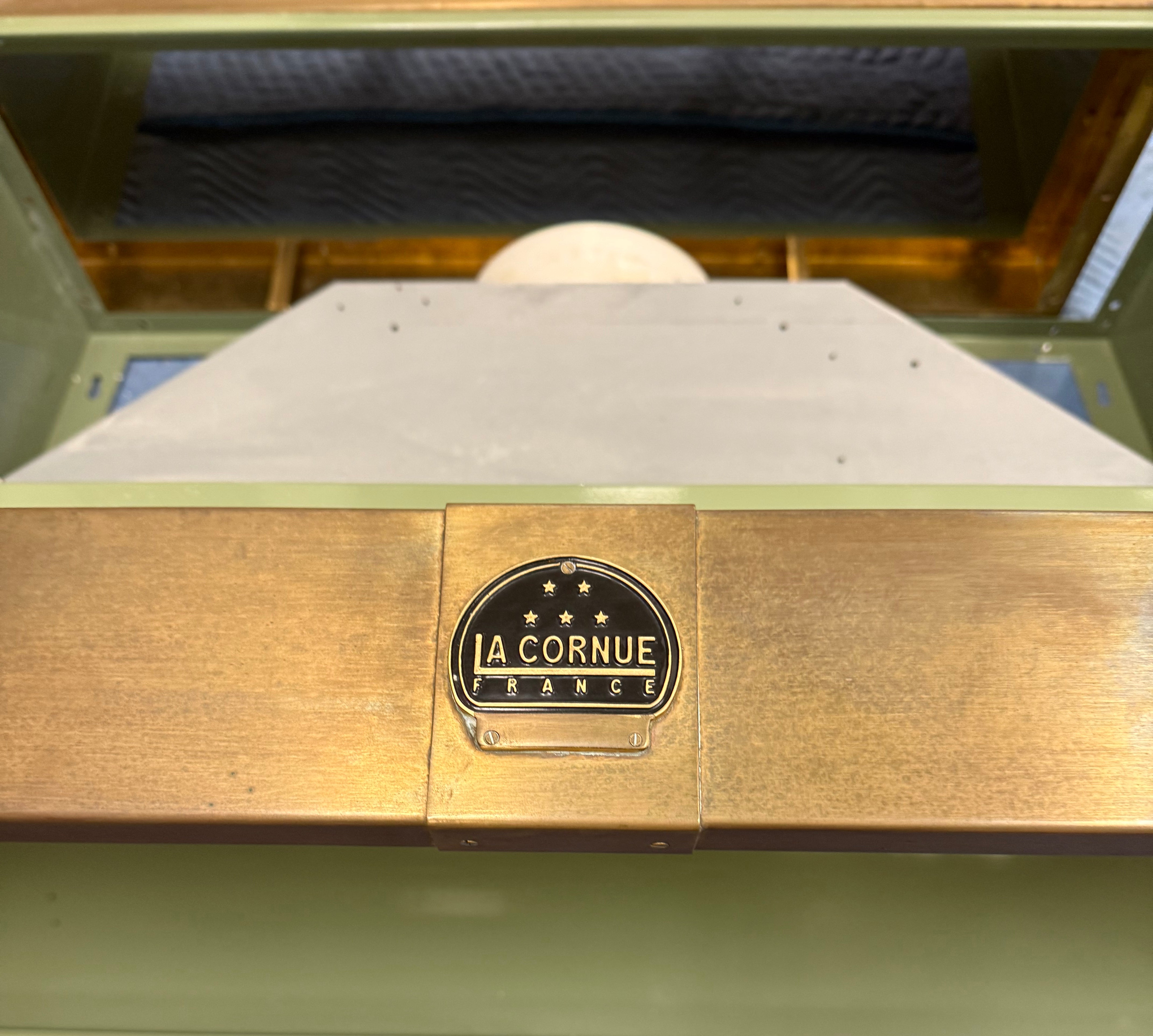 La Cornue Chateau 150 59" Pale Green Dual Fuel Range with Matching Hood