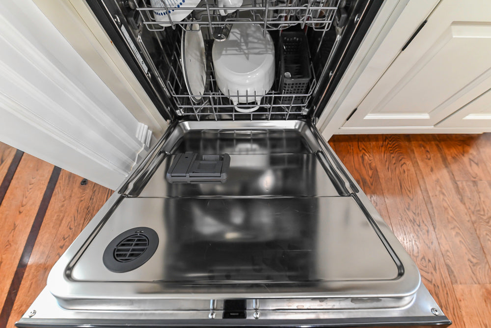Traditional Creamy White Kitchen with Island, Marble Countertops and Appliances
