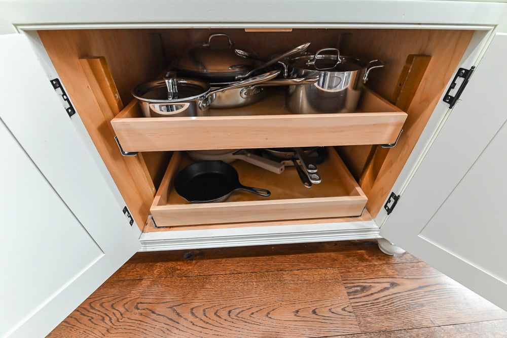 Traditional Creamy White Kitchen with Island, Marble Countertops and Appliances