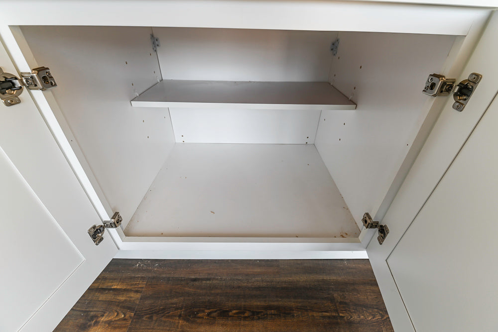 Forevermark Traditional White Kitchen Corner with White Marble Countertops