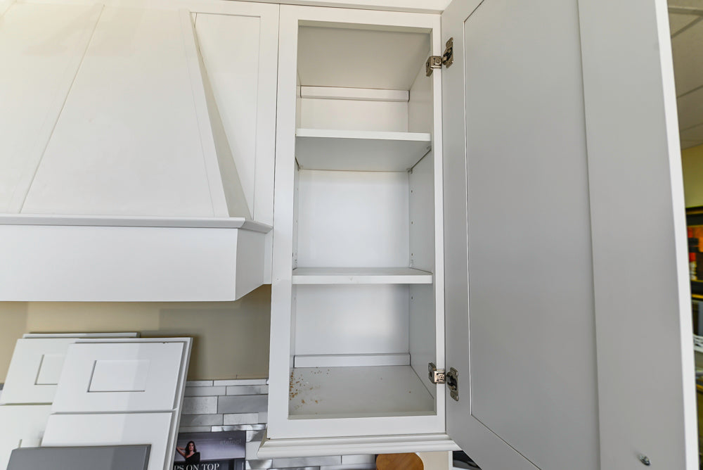 Forevermark Traditional White Kitchen Corner with White Marble Countertops