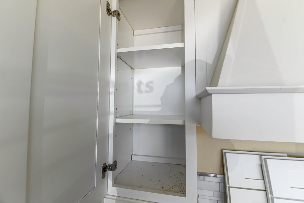 Forevermark Traditional White Kitchen Corner with White Marble Countertops