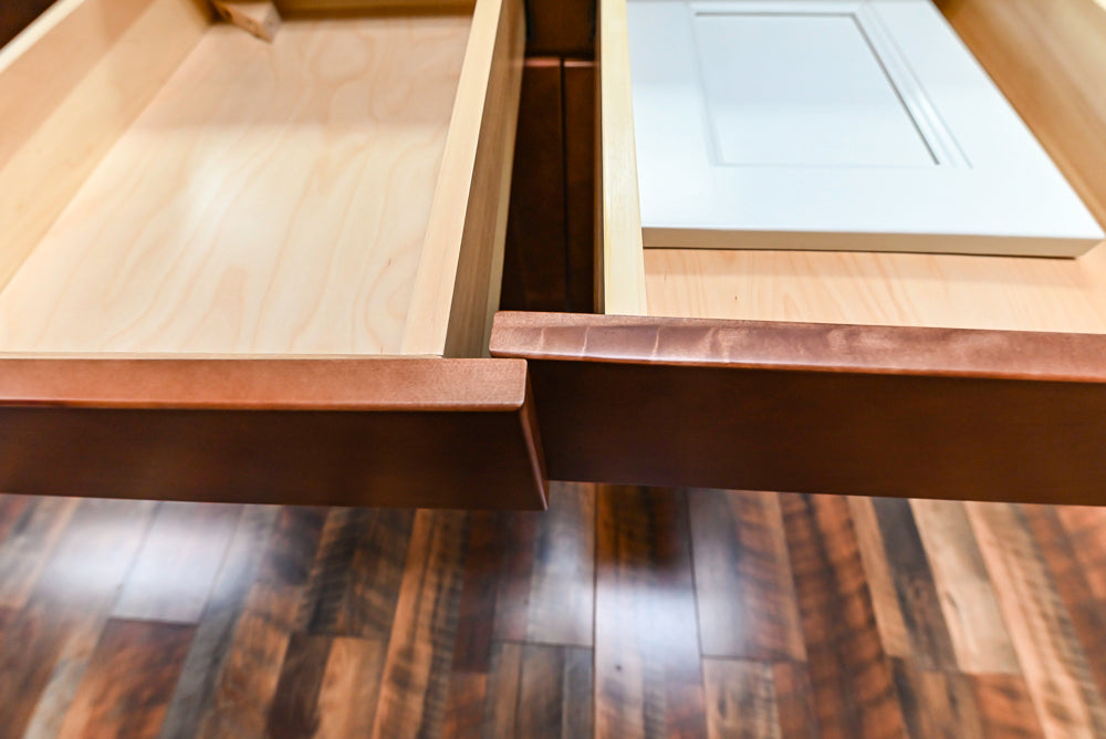 Light Cream Kitchen Corner with Quartz Countertops and Marble Top Island