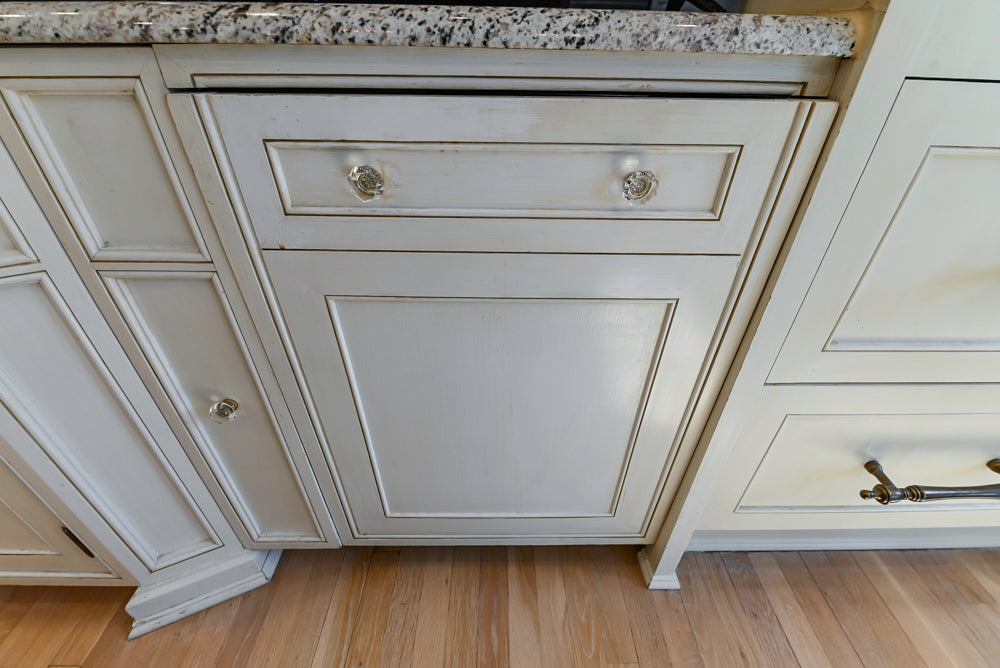 Custom Traditional Cream Kitchen with Island, Granite Countertops and 48" Range