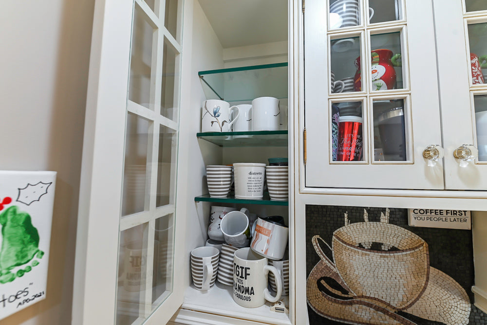 Custom Traditional Cream Kitchen with Island, Granite Countertops and 48" Range