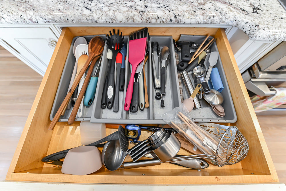 Custom Traditional Cream Kitchen with Island, Granite Countertops and 48" Range