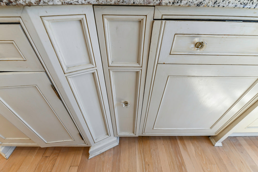 Custom Traditional Cream Kitchen with Island, Granite Countertops and 48" Range