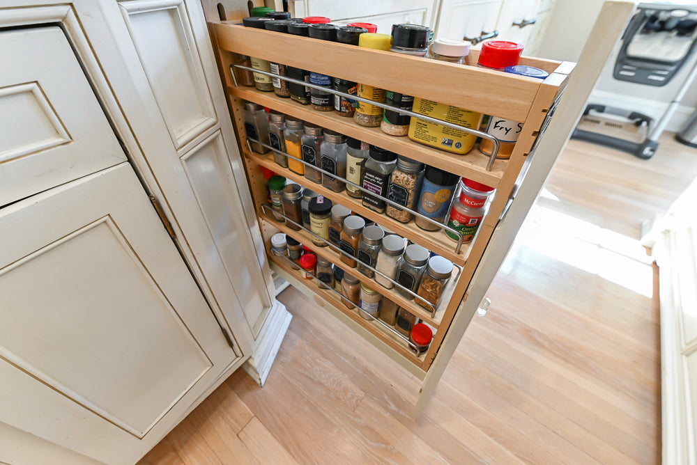Custom Traditional Cream Kitchen with Island, Granite Countertops and 48" Range