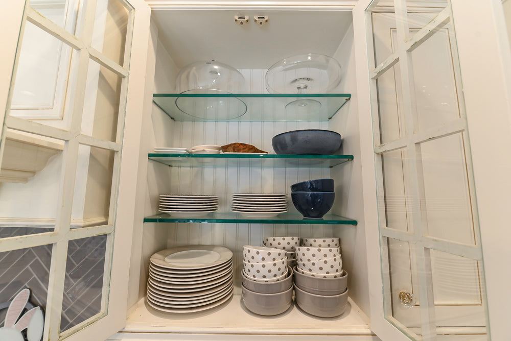 Custom Traditional Cream Kitchen with Island, Granite Countertops and 48" Range