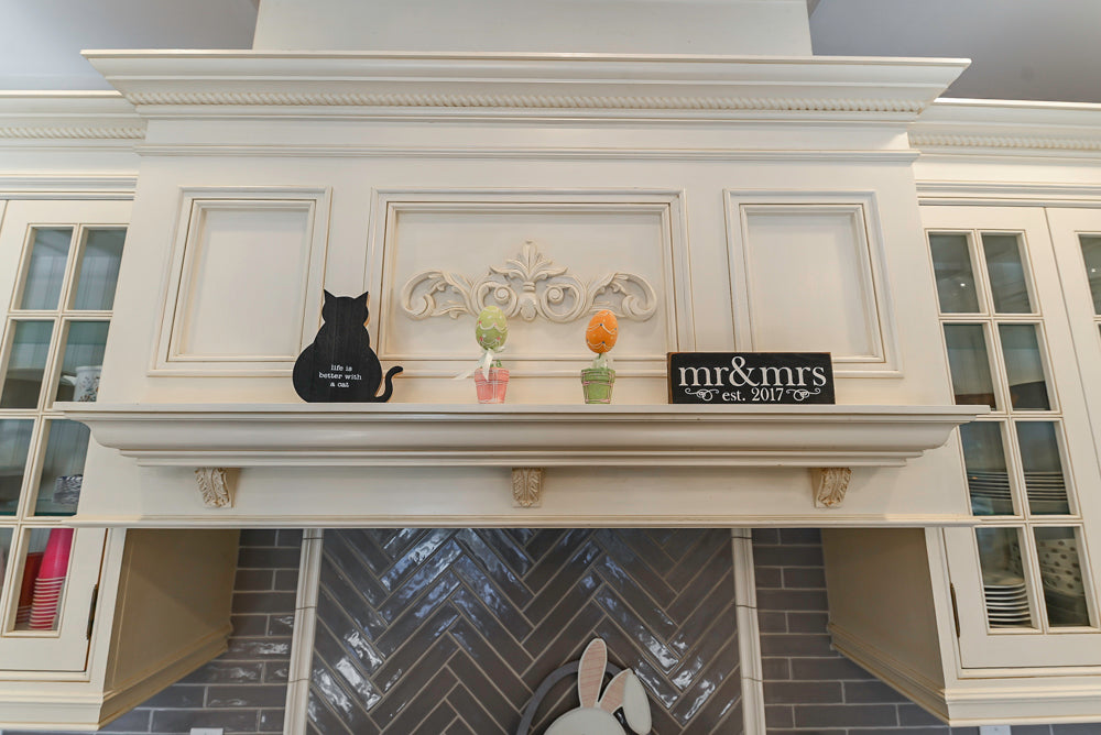 Custom Traditional Cream Kitchen with Island, Granite Countertops and 48" Range