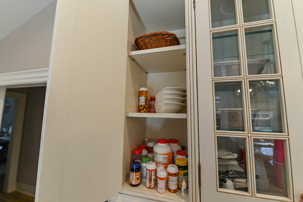 Custom Traditional Cream Kitchen with Island, Granite Countertops and 48" Range