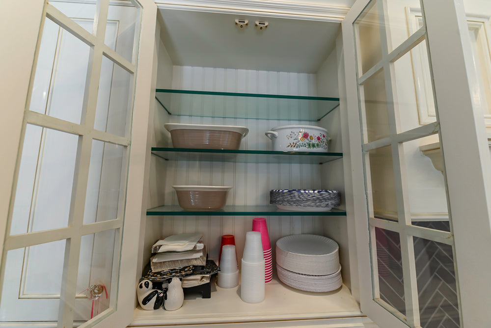Custom Traditional Cream Kitchen with Island, Granite Countertops and 48" Range