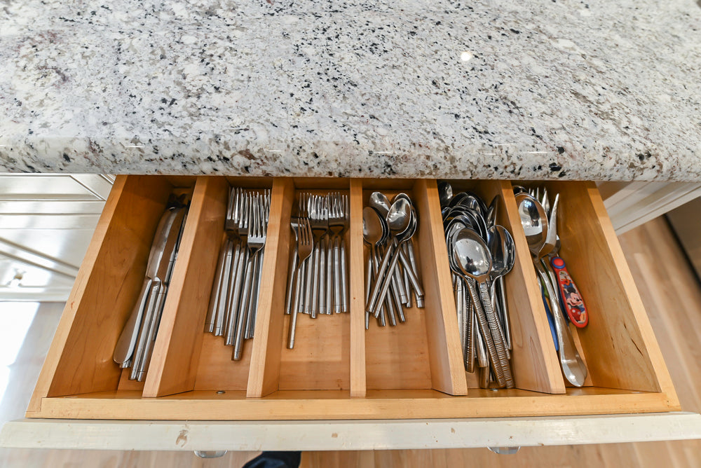 Custom Traditional Cream Kitchen with Island, Granite Countertops and 48" Range