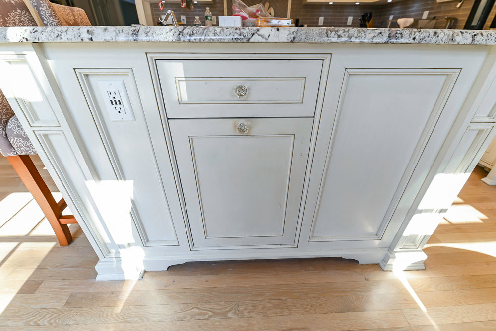 Custom Traditional Cream Kitchen with Island, Granite Countertops and 48" Range