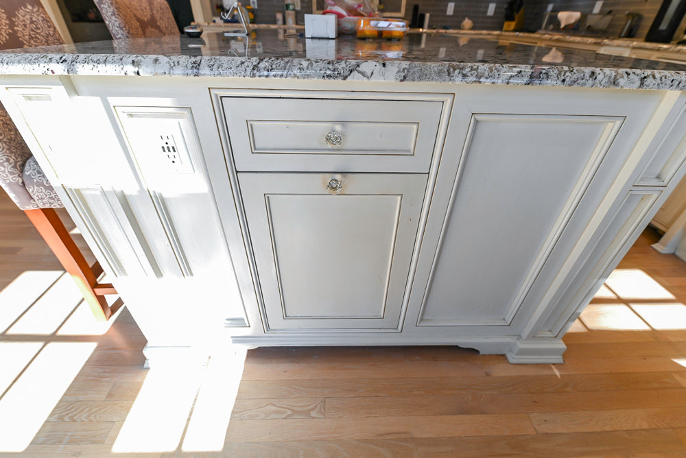 Custom Traditional Cream Kitchen with Island, Granite Countertops and 48" Range