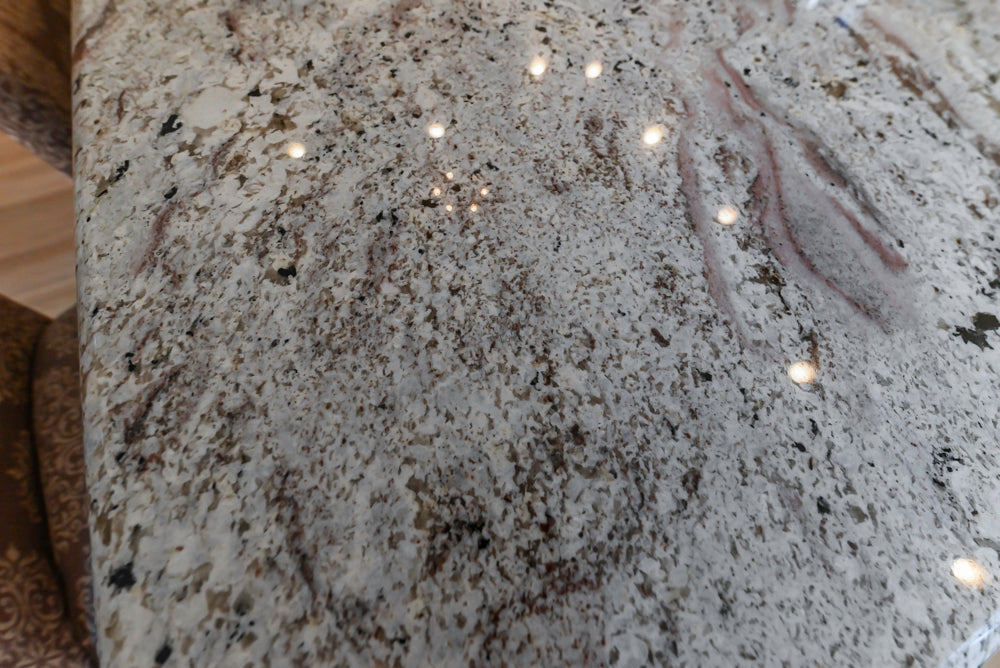 Custom Traditional Cream Kitchen with Island, Granite Countertops and 48" Range