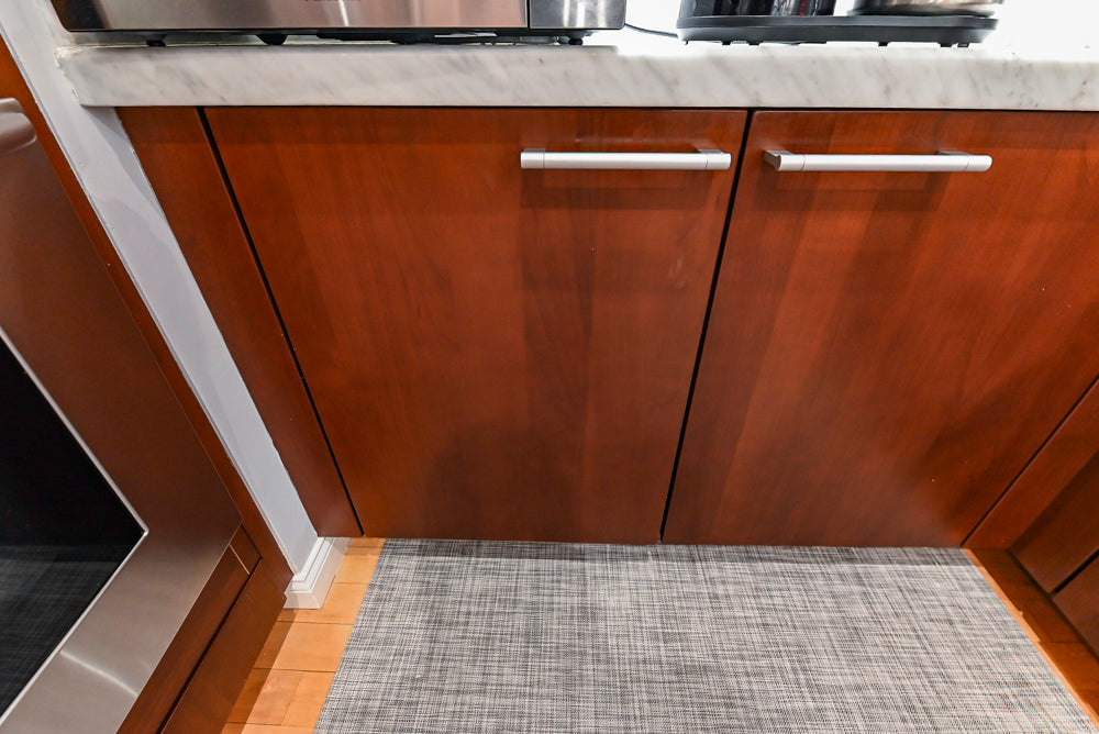 Poggenpohl Brown Toned Transitional Kitchen with Marble Countertops and Appliances