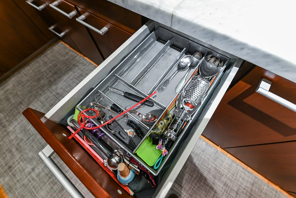 Poggenpohl Brown Toned Transitional Kitchen with Marble Countertops and Appliances