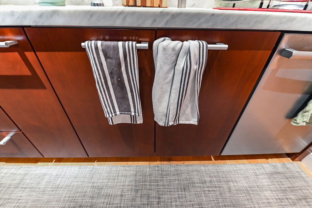 Poggenpohl Brown Toned Transitional Kitchen with Marble Countertops and Appliances