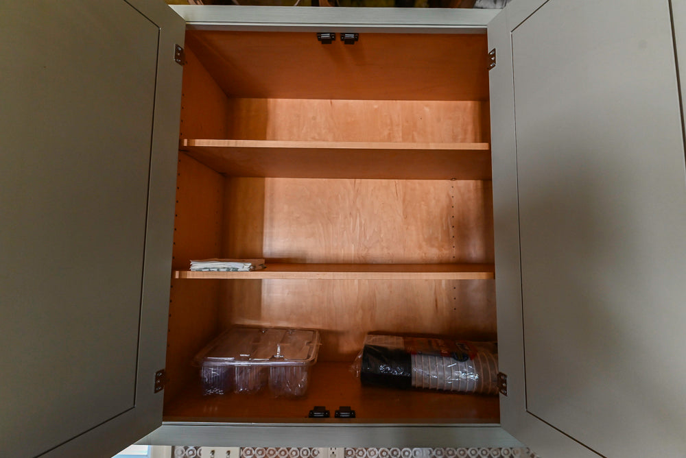Traditional Washed Out Light Green Kitchen with Island, Granite Countertops and Viking Appliances