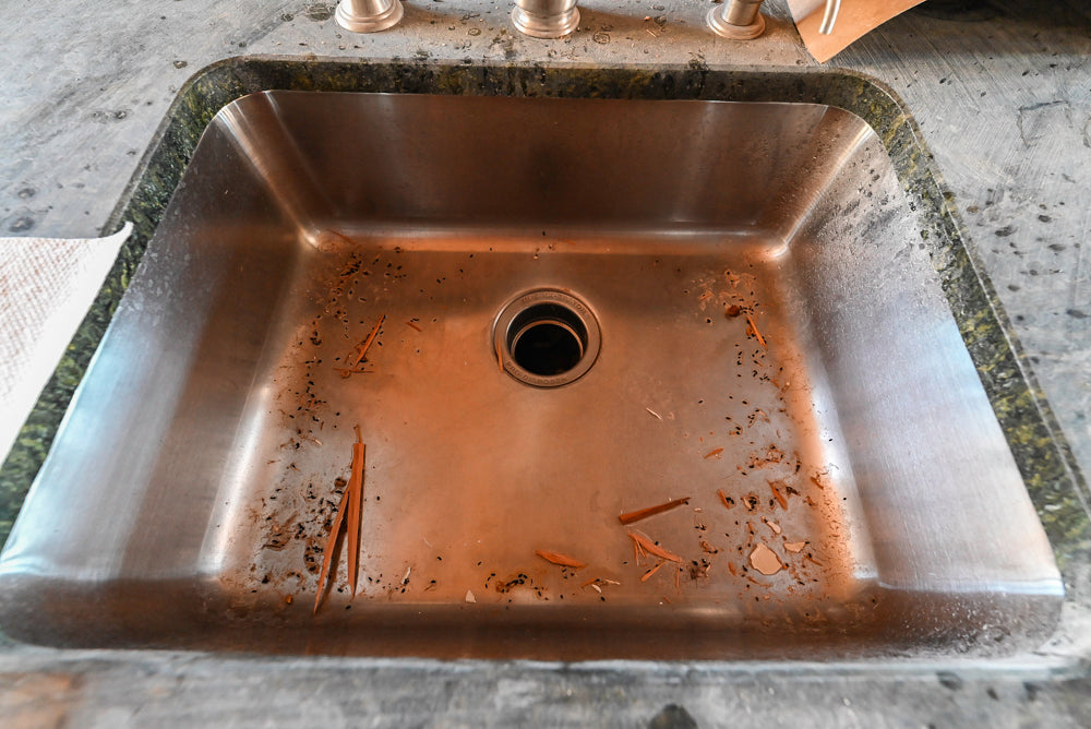 Traditional Washed Out Light Green Kitchen with Island, Granite Countertops and Viking Appliances