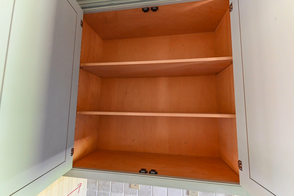Traditional Washed Out Light Green Butler's Pantry with Granite Countertops and Viking Appliances