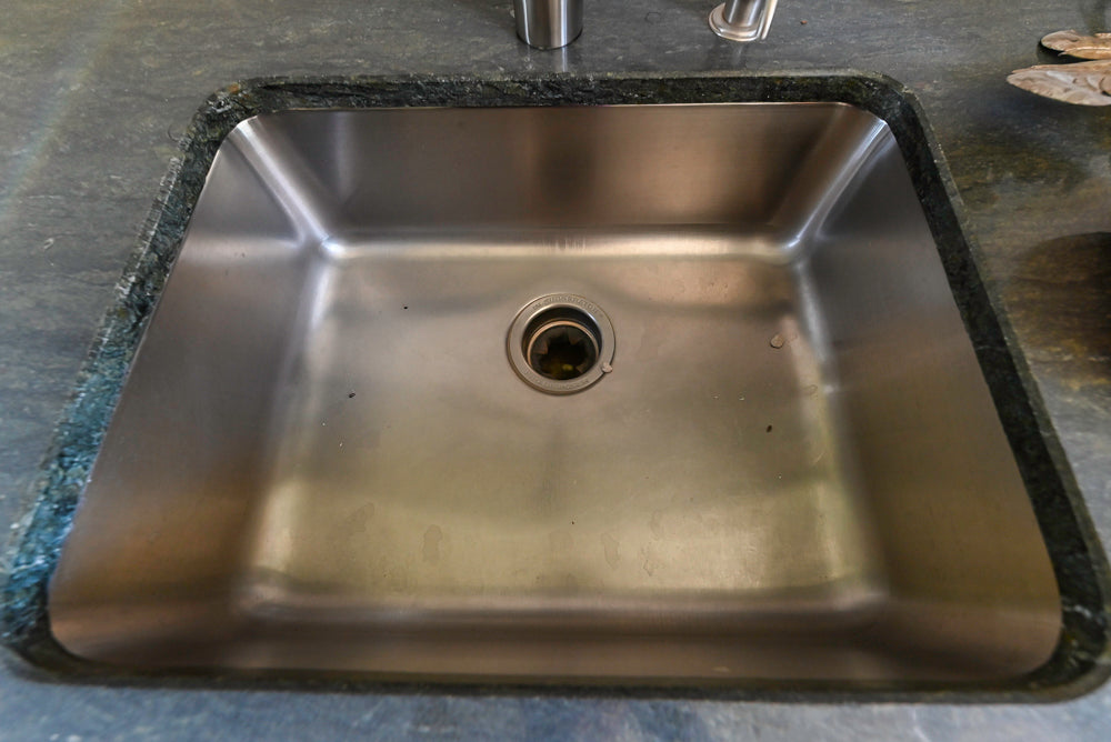 Traditional Washed Out Light Green Butler's Pantry with Granite Countertops and Viking Appliances