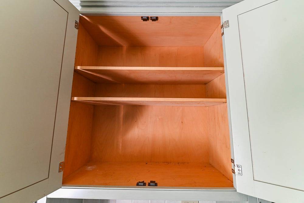 Traditional Washed Out Light Green Butler's Pantry with Granite Countertops and Viking Appliances