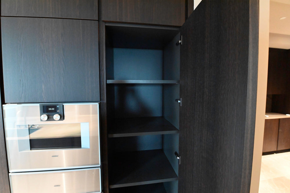 minotticucine Modern Classic Dark Brown Kitchen with Stone Countertops