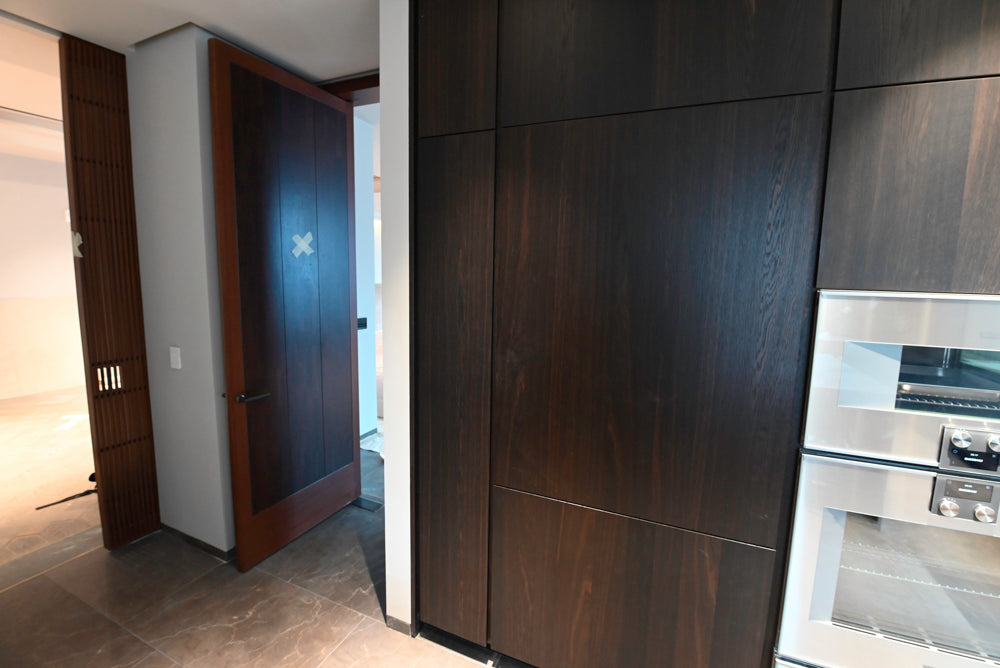 minotticucine Modern Classic Dark Brown Kitchen with Stone Countertops