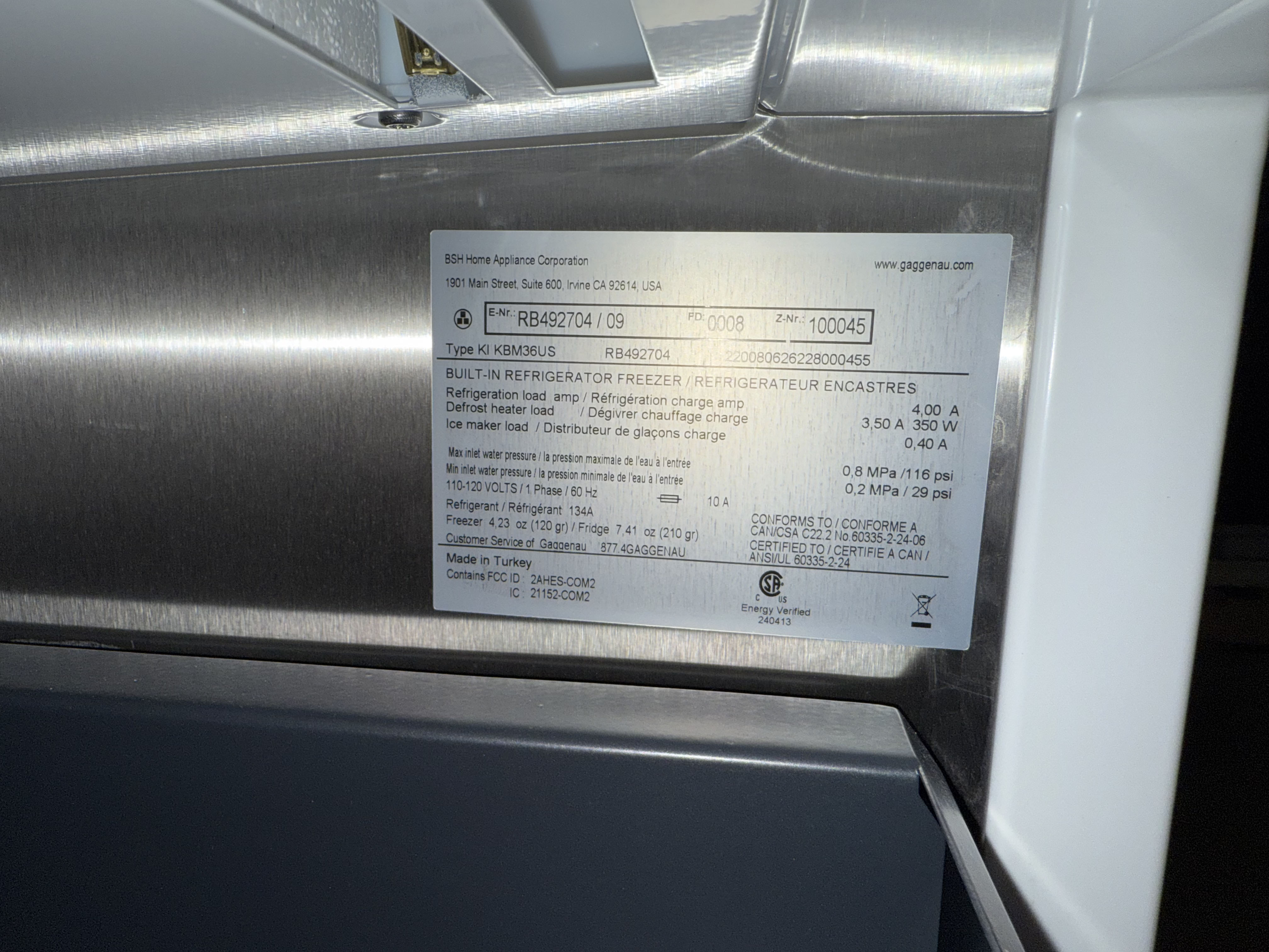 Gaggenau RB492704 36" Panel Ready Bottom Freezer Refrigerator