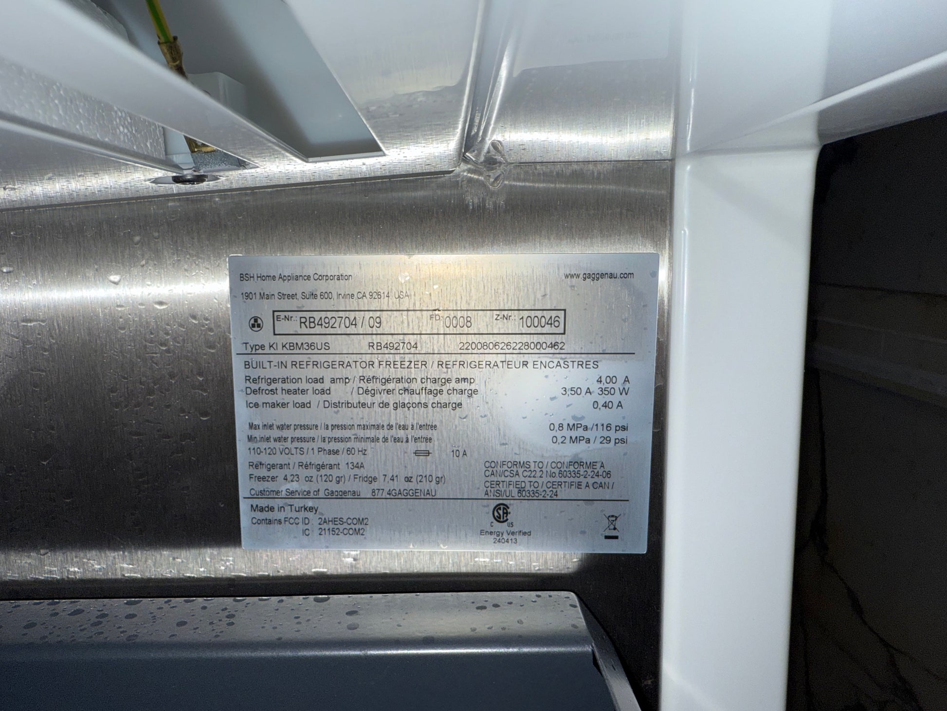 Gaggenau RB492704 36" Panel Ready Bottom Freezer Refrigerator