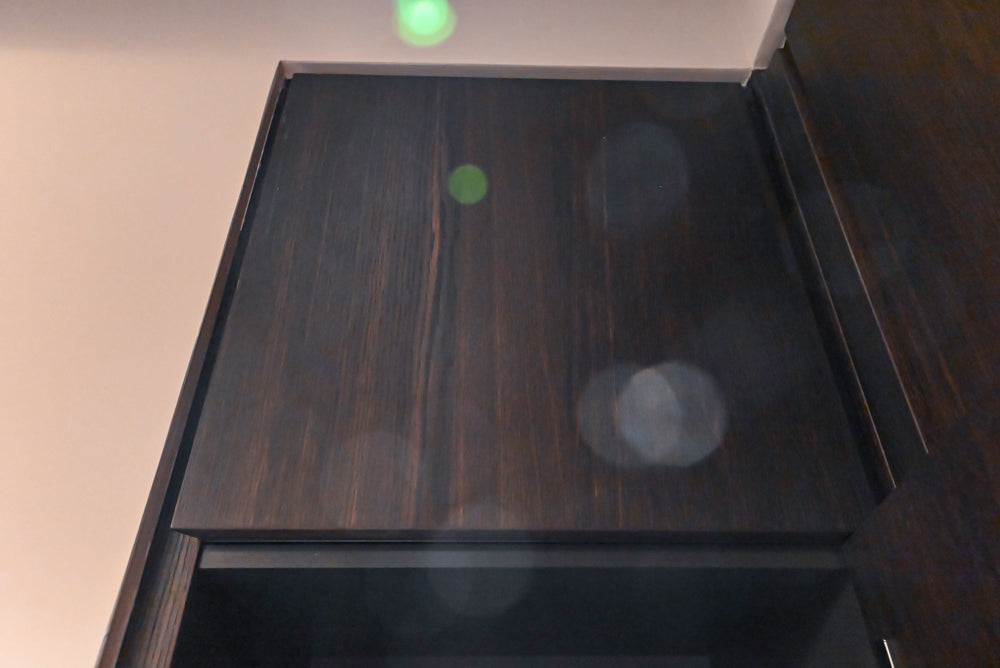 minotticucine Modern Classic Brown Butler's Pantry with Stone Countertops and Gaggenau Wine Cooler