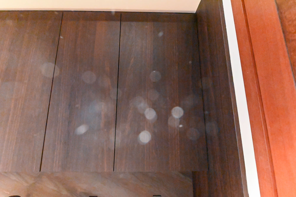 minotticucine Modern Classic Brown Butler's Pantry with Stone Countertops and Gaggenau Wine Cooler