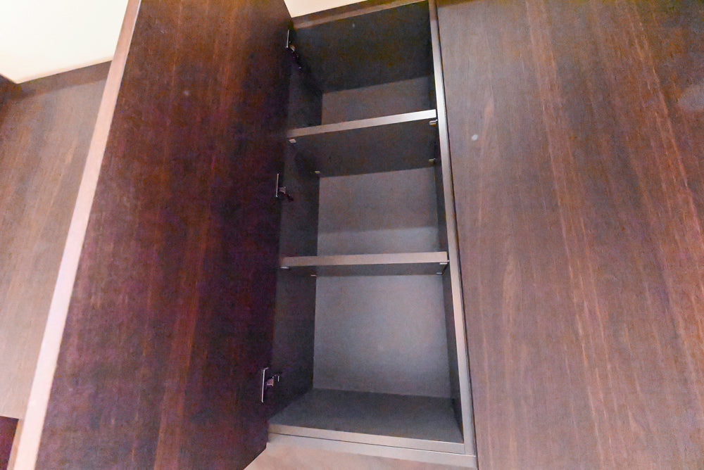 minotticucine Modern Classic Brown Butler's Pantry with Stone Countertops and Gaggenau Wine Cooler