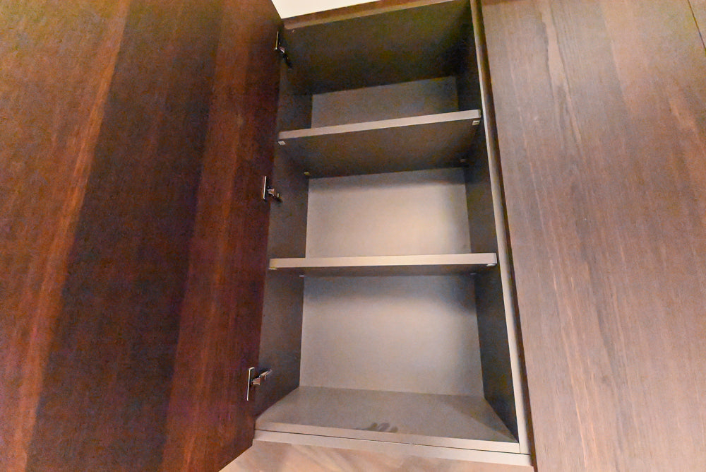 minotticucine Modern Classic Brown Butler's Pantry with Stone Countertops and Gaggenau Wine Cooler