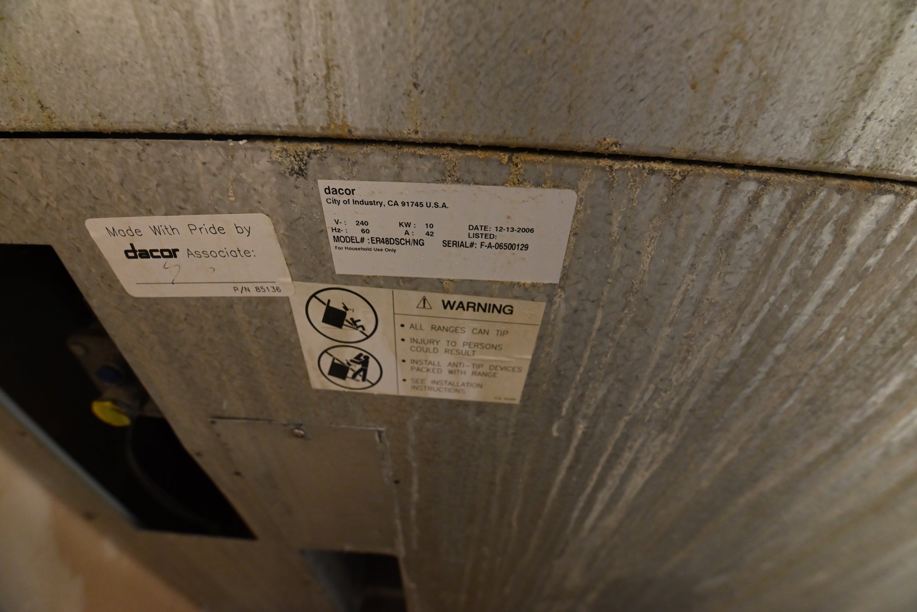 Dacor ER48DSCH 48" Stainless Steel Dual Fuel Range