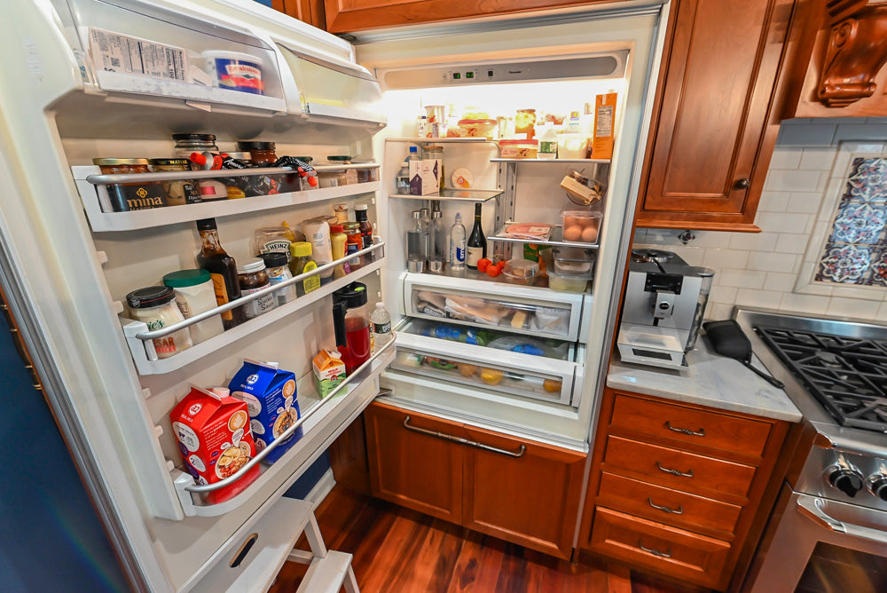 Plain & Fancy Traditional Wooden Kitchen with Island, Quartz Countertops & Appliances