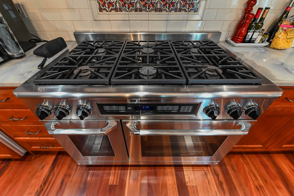 Plain & Fancy Traditional Wooden Kitchen with Island, Quartz Countertops & Appliances