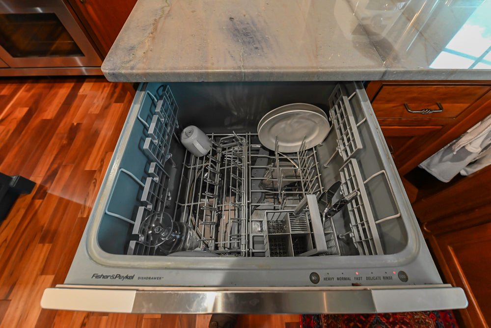 Plain & Fancy Traditional Wooden Kitchen with Island, Quartz Countertops & Appliances