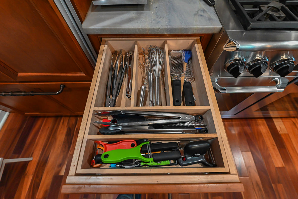 Plain & Fancy Traditional Wooden Kitchen with Island, Quartz Countertops & Appliances