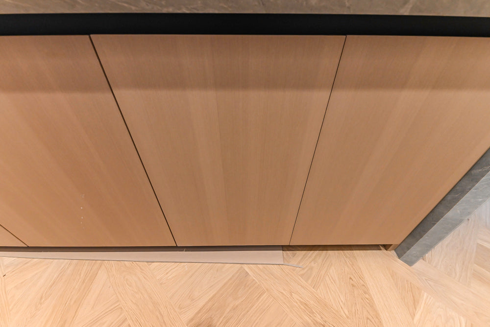 Molteni & C Dada Modern White Oak Kitchen with Marble Countertops & Gaggenau Appliances