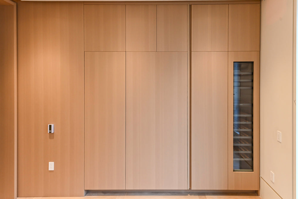 Molteni & C Dada Modern White Oak Kitchen with Marble Countertops & Gaggenau Appliances