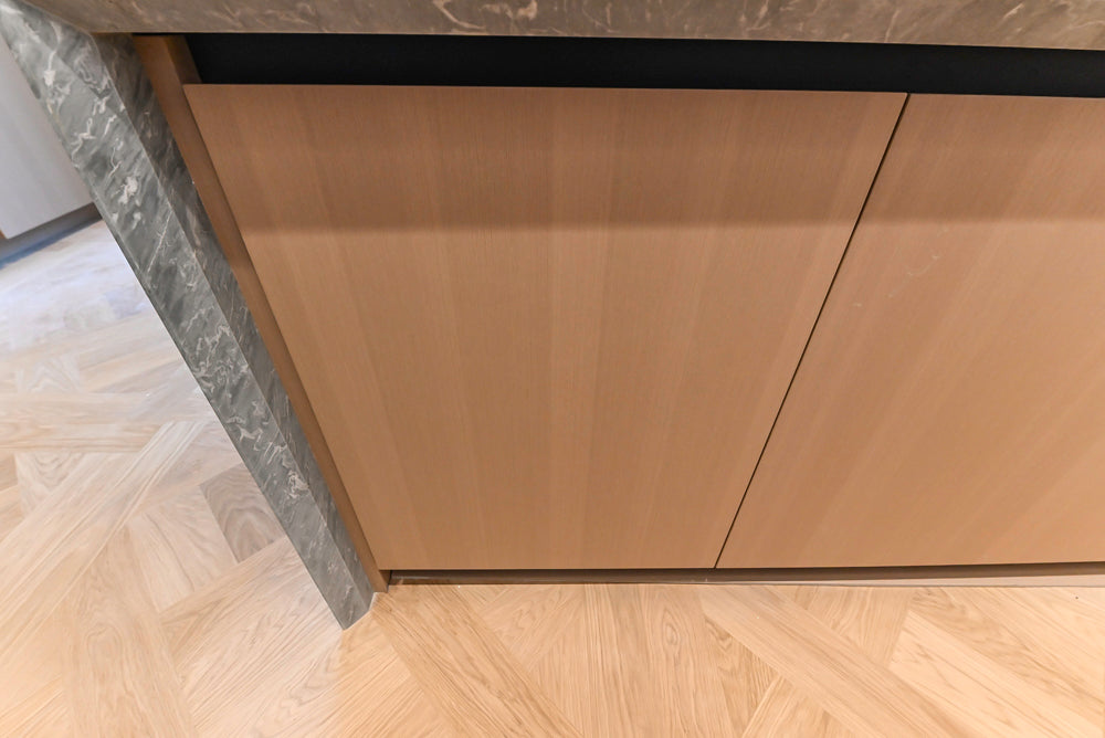 Molteni & C Dada Modern White Oak Kitchen with Marble Countertops & Gaggenau Appliances