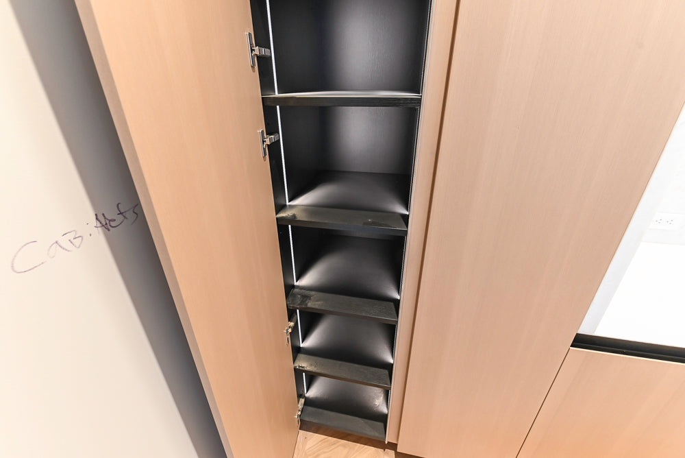 Molteni & C Dada Modern White Oak Kitchen with Marble Countertops & Gaggenau Appliances