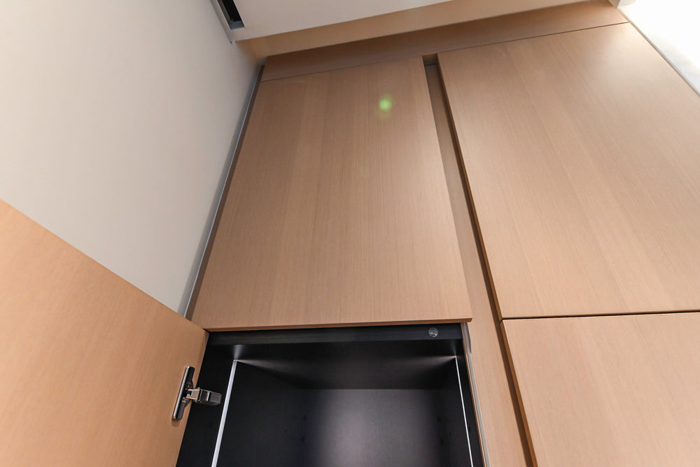 Molteni & C Dada Modern White Oak Kitchen with Marble Countertops & Gaggenau Appliances